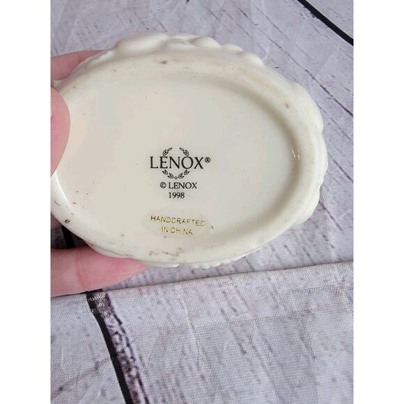 Lenox 1998 Fruits Of Life Ivory And Gold Trim Lidded Trinket Box READ - Picture 8 of 10